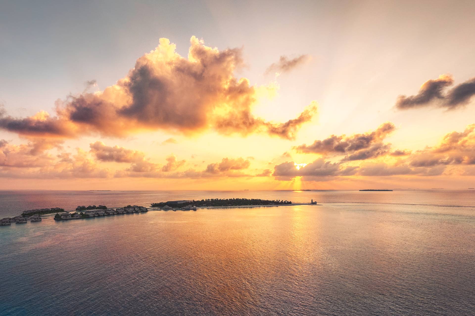 Intercontinental Maldives aerial view